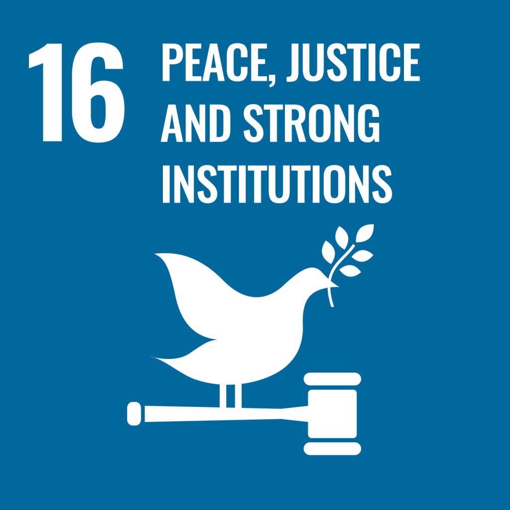 l Promować pokojowe i inkluzywne społeczeństwa, zapewnić wszystkim ludziom dostęp do wymiaru sprawiedliwości oraz budować na wszystkich szczeblach skuteczne i odpowiedzialne instytucje, sprzyjające włączeniu społecznemu